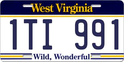 WV license plate 1TI991