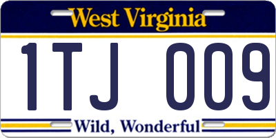 WV license plate 1TJ009