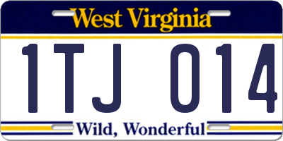 WV license plate 1TJ014