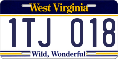 WV license plate 1TJ018