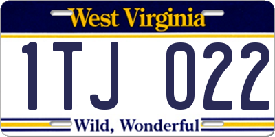 WV license plate 1TJ022