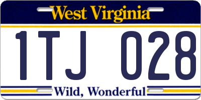WV license plate 1TJ028
