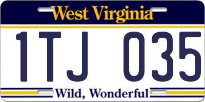 WV license plate 1TJ035