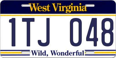 WV license plate 1TJ048