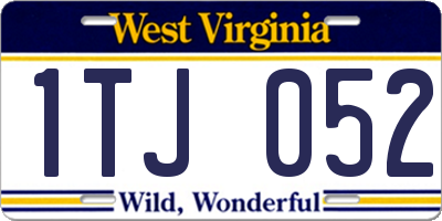 WV license plate 1TJ052