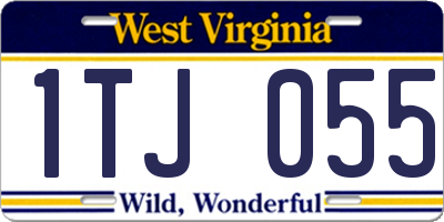 WV license plate 1TJ055