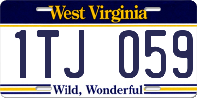 WV license plate 1TJ059