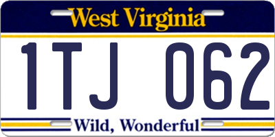 WV license plate 1TJ062