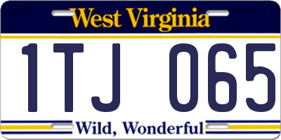 WV license plate 1TJ065