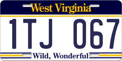 WV license plate 1TJ067