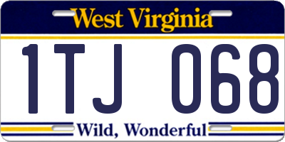 WV license plate 1TJ068