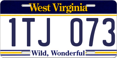 WV license plate 1TJ073