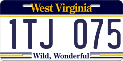WV license plate 1TJ075