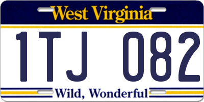 WV license plate 1TJ082