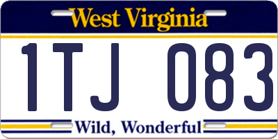 WV license plate 1TJ083