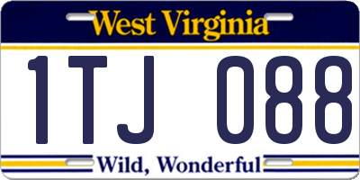 WV license plate 1TJ088