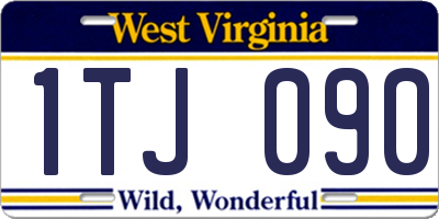 WV license plate 1TJ090