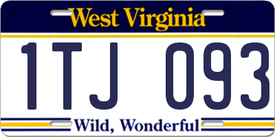 WV license plate 1TJ093