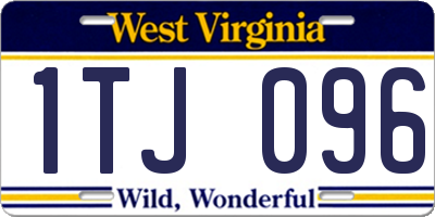 WV license plate 1TJ096