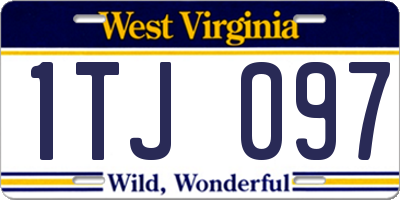 WV license plate 1TJ097