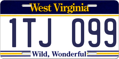 WV license plate 1TJ099