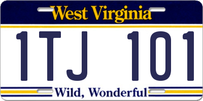 WV license plate 1TJ101