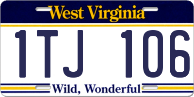 WV license plate 1TJ106