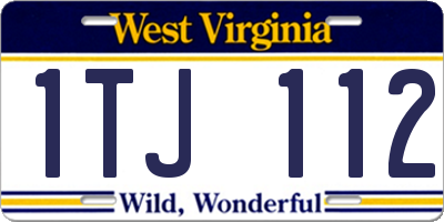 WV license plate 1TJ112