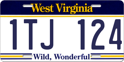 WV license plate 1TJ124