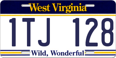 WV license plate 1TJ128