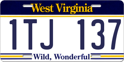 WV license plate 1TJ137