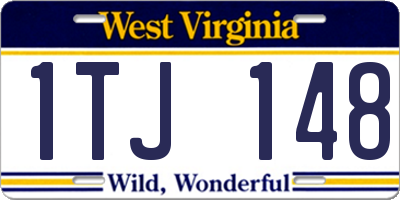 WV license plate 1TJ148