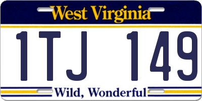 WV license plate 1TJ149