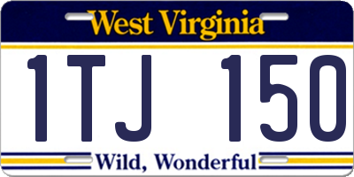 WV license plate 1TJ150