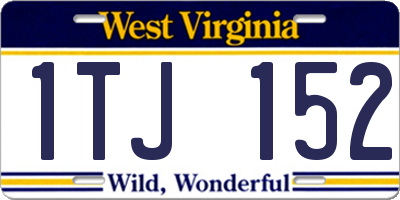 WV license plate 1TJ152