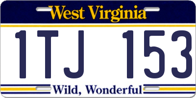 WV license plate 1TJ153