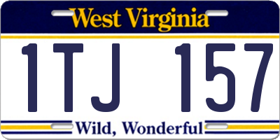 WV license plate 1TJ157