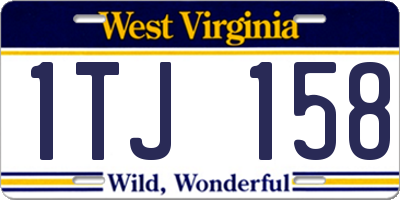 WV license plate 1TJ158