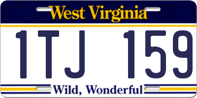 WV license plate 1TJ159