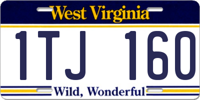 WV license plate 1TJ160