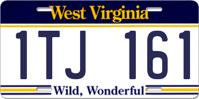 WV license plate 1TJ161