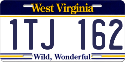 WV license plate 1TJ162