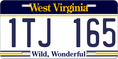 WV license plate 1TJ165