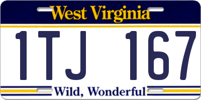 WV license plate 1TJ167