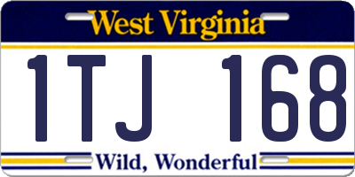 WV license plate 1TJ168