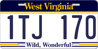 WV license plate 1TJ170