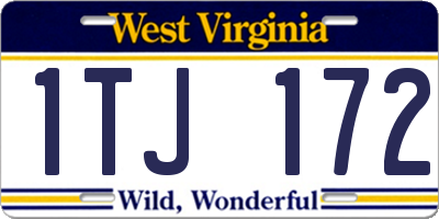 WV license plate 1TJ172
