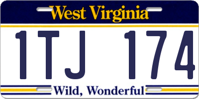 WV license plate 1TJ174