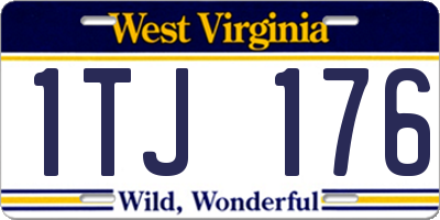 WV license plate 1TJ176