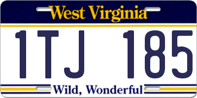 WV license plate 1TJ185